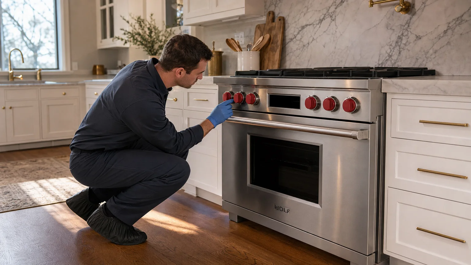 Professional dual-fuel range service