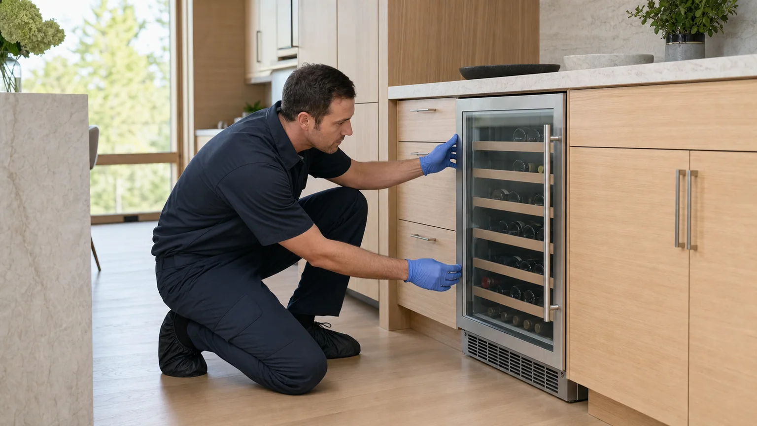 Undercounter wine-storage service